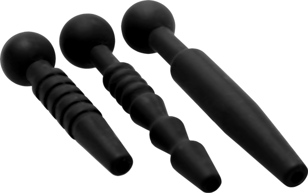 Dark Rods 3 Piece Silicone Penis Plug Set