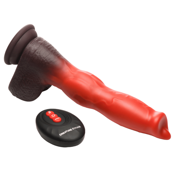 Ramming Hound Thrusting & Vibrating Silicone Dildo