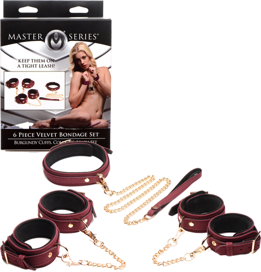 6 Piece Velvet Bondage Set