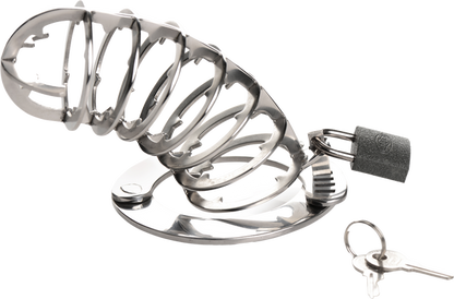 Stainless Steel Spiked Chastity Cage