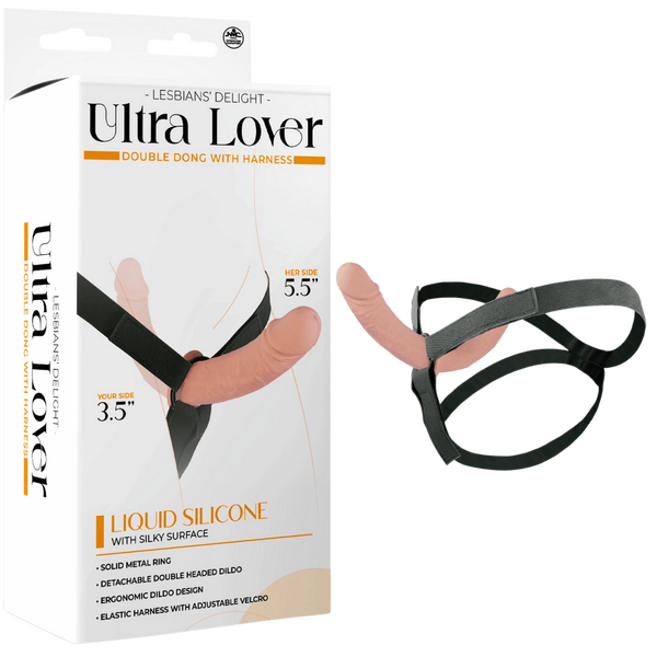 Ultra Lover - Double Dong with Harness