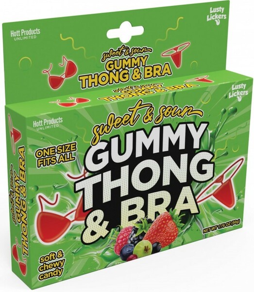 Sweet &amp; Sour Gummy Thong &amp; Bra