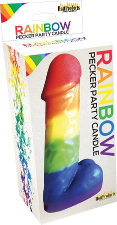 Rainbow Pecker Party Candle