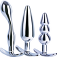 3 in 1 Metal Butt Plug Kit Set