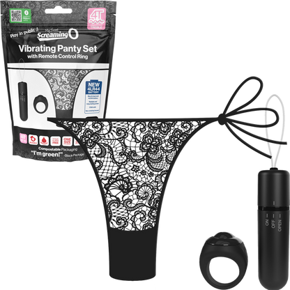 Vibrating Panty Set W/ Remote Ring 4T High Pitch Treble