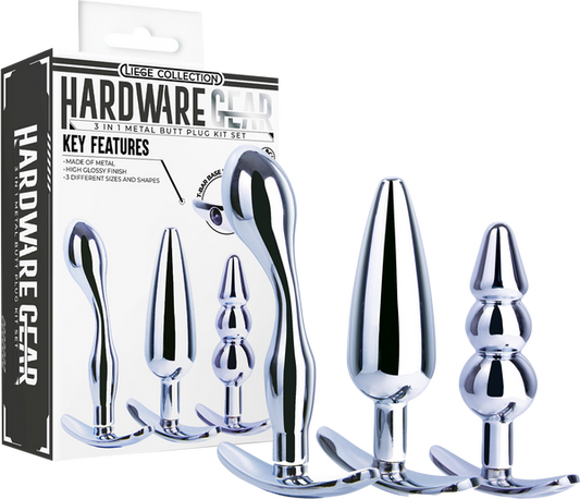 3 in 1 Metal Butt Plug Kit Set