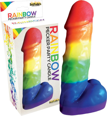 Rainbow Pecker Party Candle