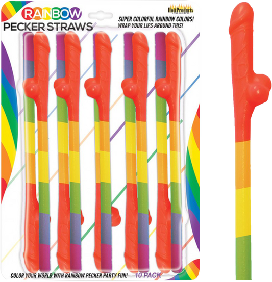 Rainbow Pecker Straws